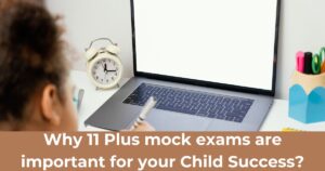 A child studying with a mock exam. Mock exams and practice are crucial for a child's success in academics