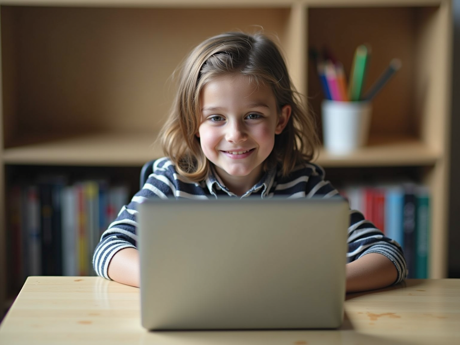 Girl studying for the 11 plus exams