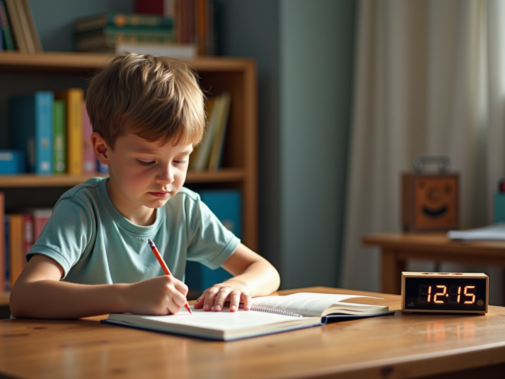 boy studying for the 11 plus