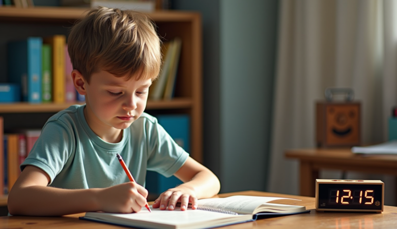 boy studying for the 11 plus
