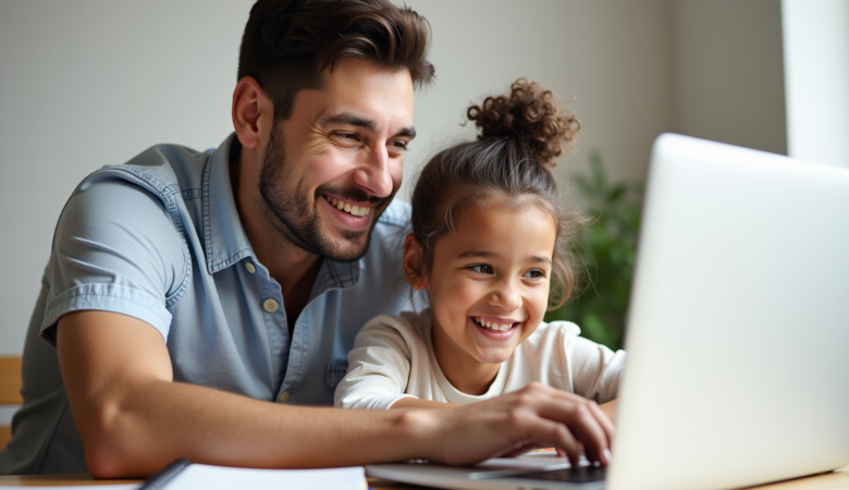 father and daughter studying for the 11 plus exam 2025