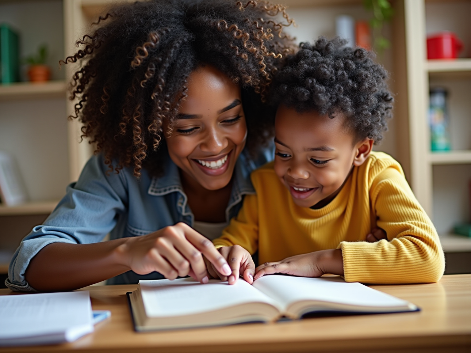 mother and son studying for the 11 plus